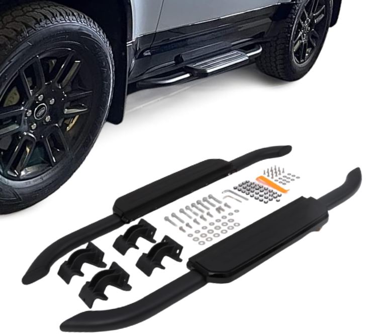 New Land Rover Defender 90 Fixed Side Step - Black Edge - Image 3