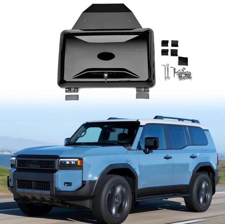 New Prado LC250 Black Exterior Side Toolbox Storage Box Carrier
